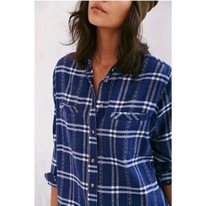 Urban Outfitters BDG Blue Plaid Button-Up Shirt